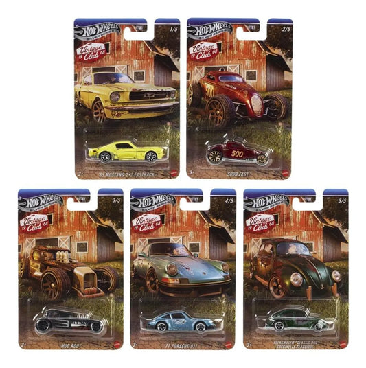 Hot Wheels Silver Series 1:64 Set Completo Vintage Club HRT81 Mattel