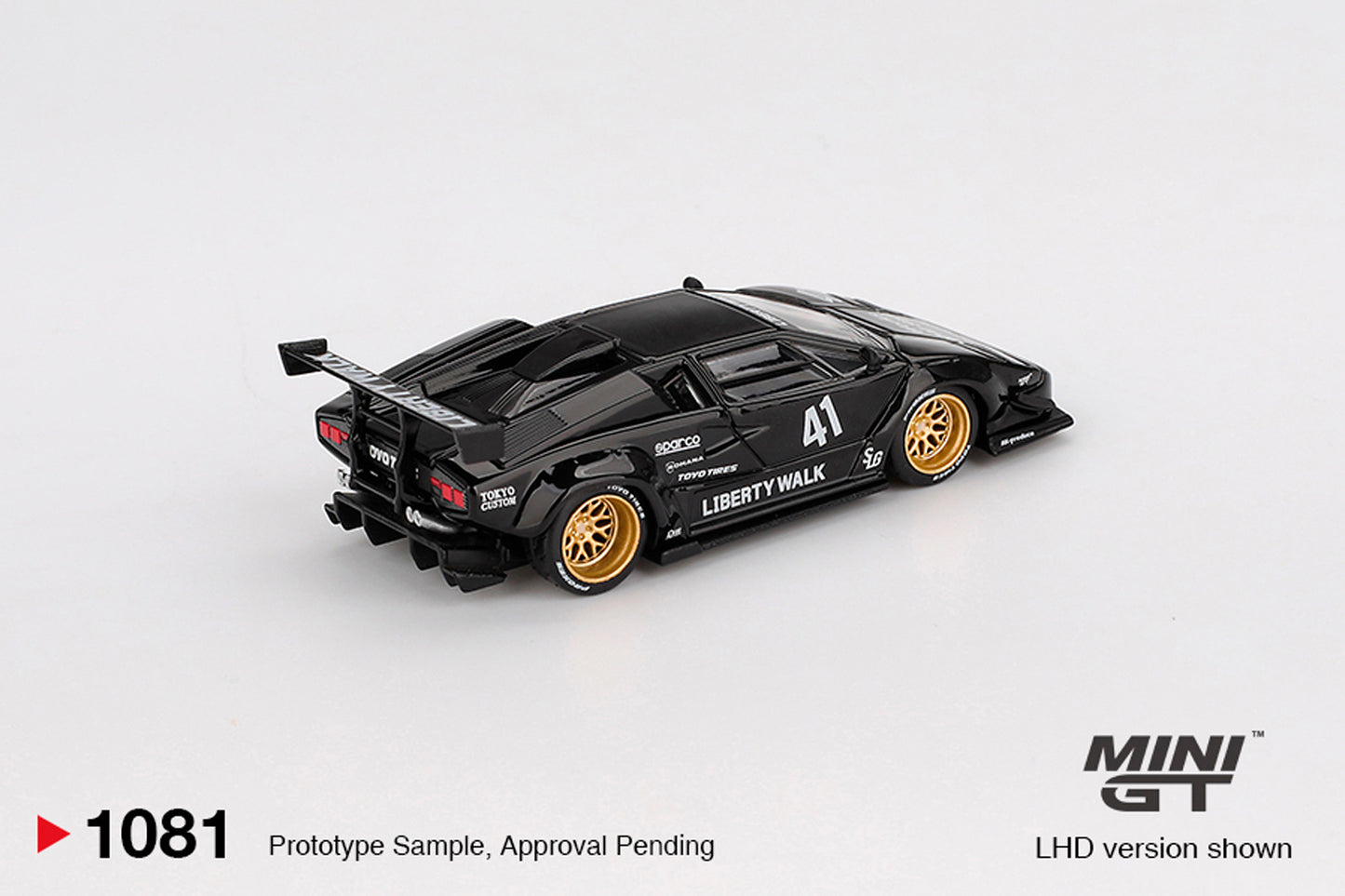 Mini GT 1081 Lamborghini Countach LB-WORKS Black