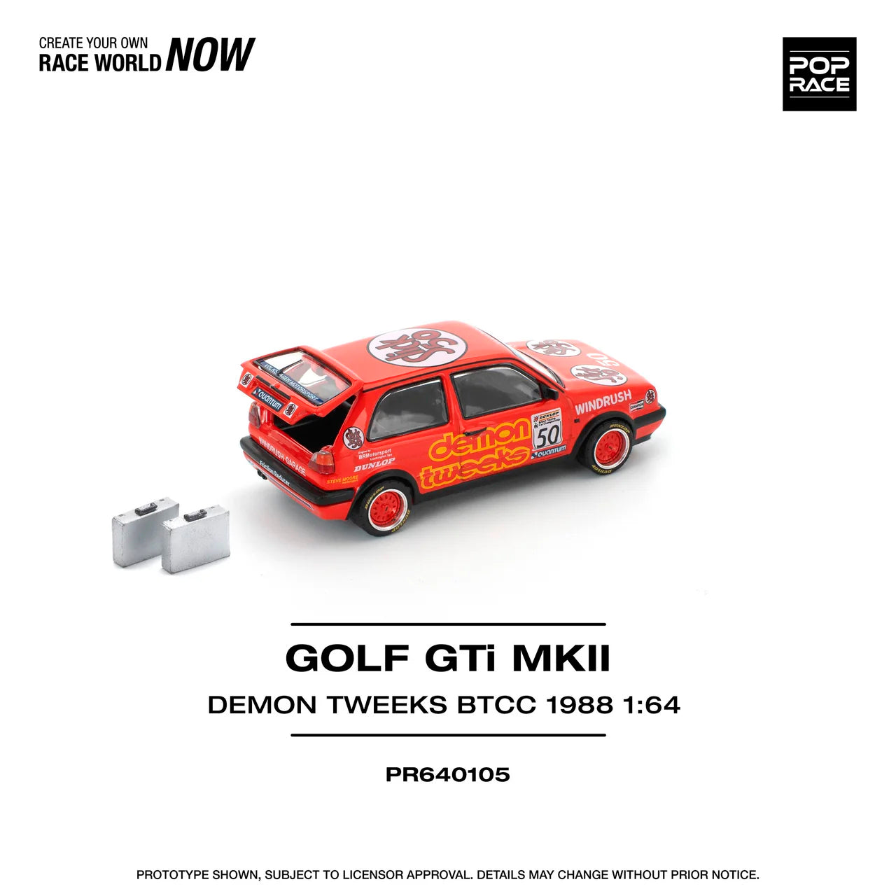 Pop Race 105 Golf GTI MK2 Demon Tweeks BTCC 1988