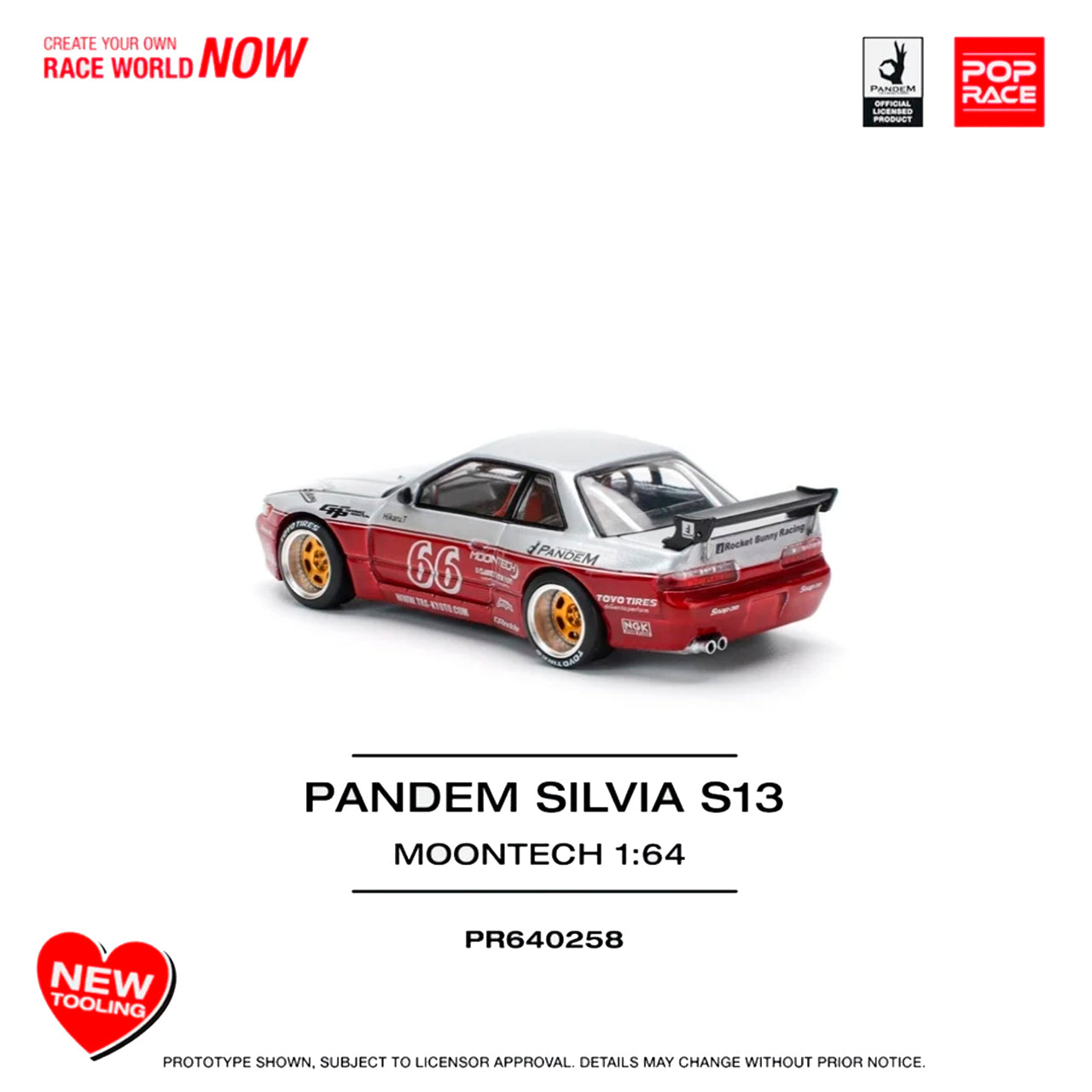 Pop Race 258 Pandem Silvia S13 Moontech Red