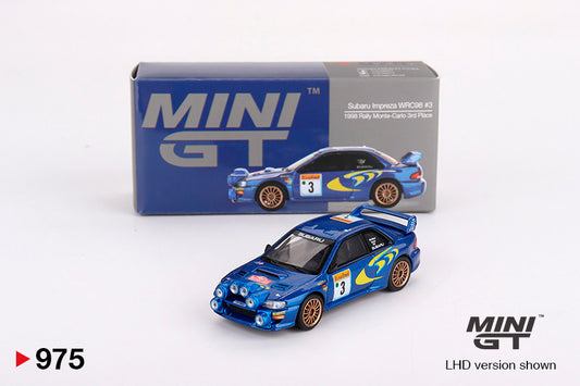 Mini GT 975 Subaru Impreza WRC98 1998 Rally Monte-Carlo 3rd Place #3