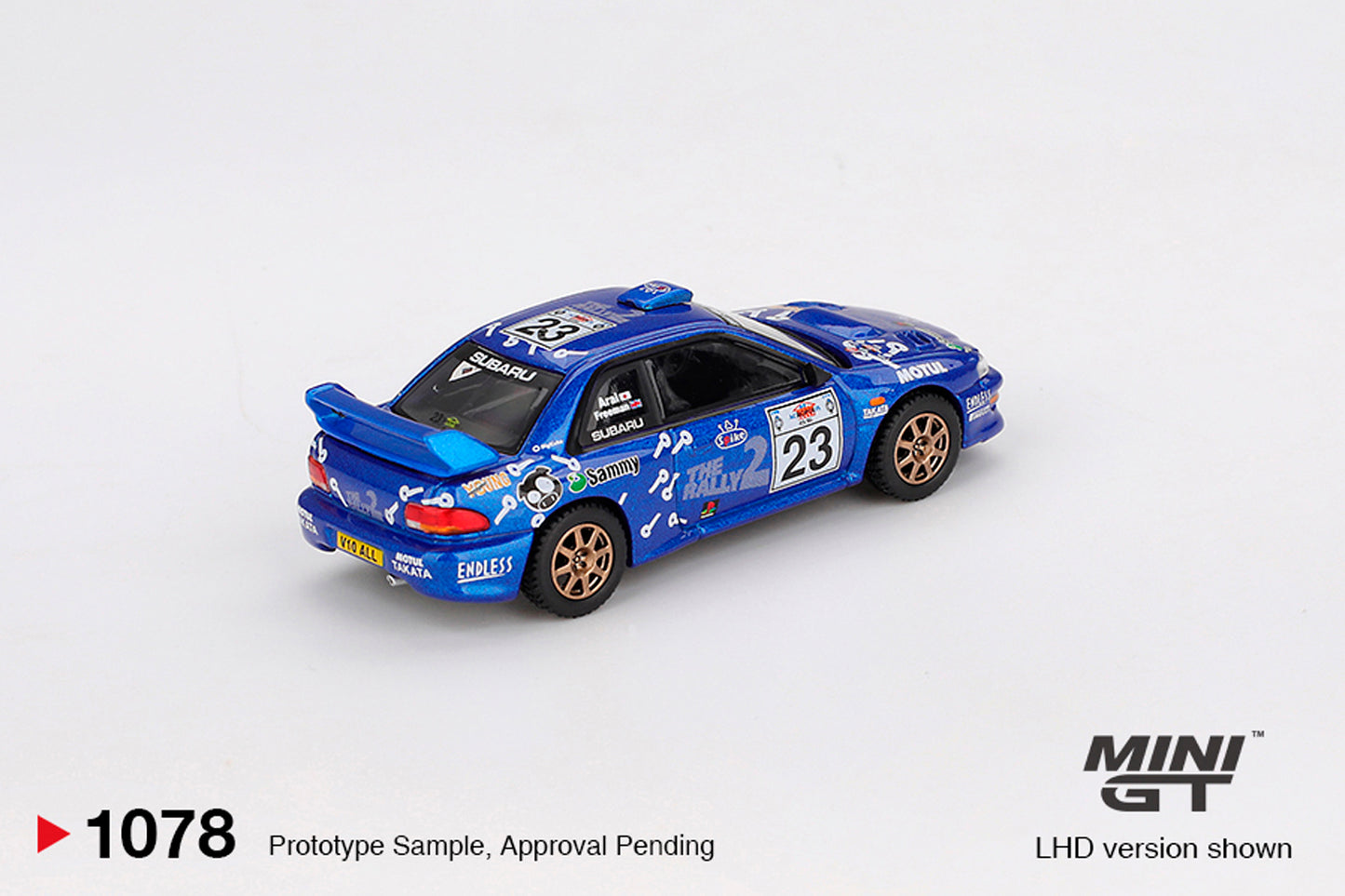 Mini GT 1078 Subaru Impreza WRC99 #23 2000 Acropolis Rally 1:64