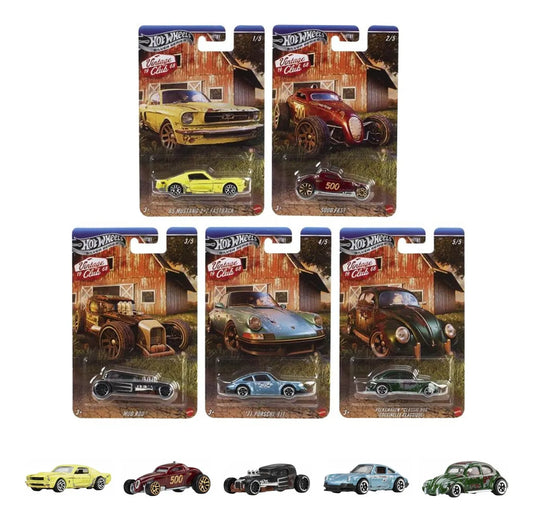 Hot Wheels Silver Series 1:64 Set Completo Vintage Club HRT81 Mattel