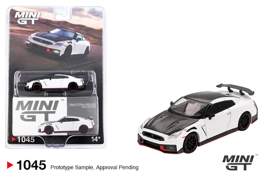 Mini GT 1045 Nissan GT-R Nismo 2024 Brilliant White Pearl