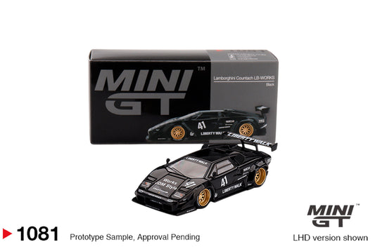 Mini GT 1081 Lamborghini Countach LB-WORKS Black
