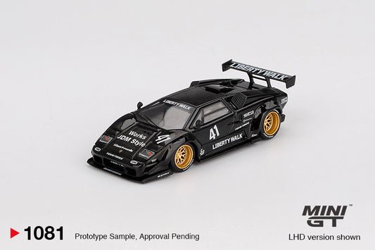 Mini GT 1081 Lamborghini Countach LB-WORKS Black