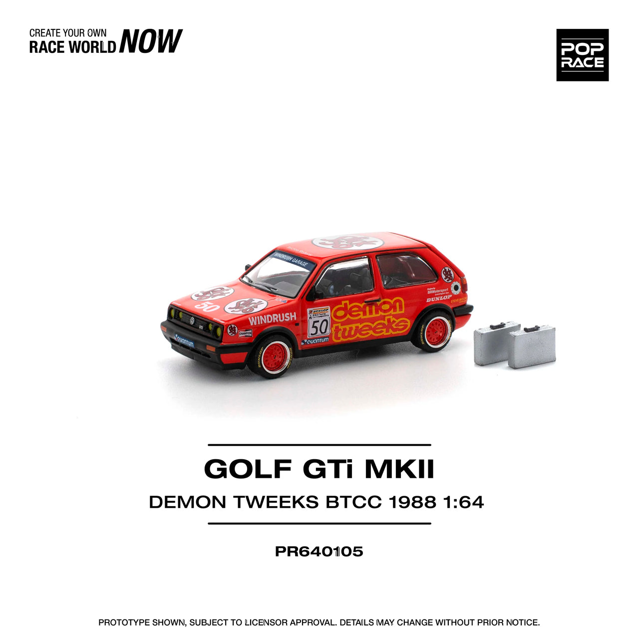 Pop Race 105 Golf GTI MK2 Demon Tweeks BTCC 1988