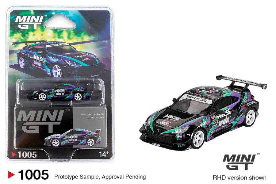 Mini GT 1005 Toyota GR86 HKS TYPE R 2022 Tokyo Auto Salon