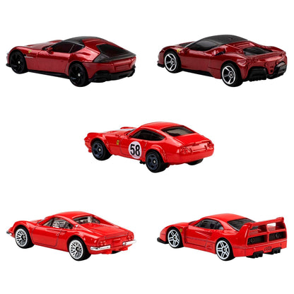 Hot Wheels Pack 5 Ferrari 1:64 - JLN12