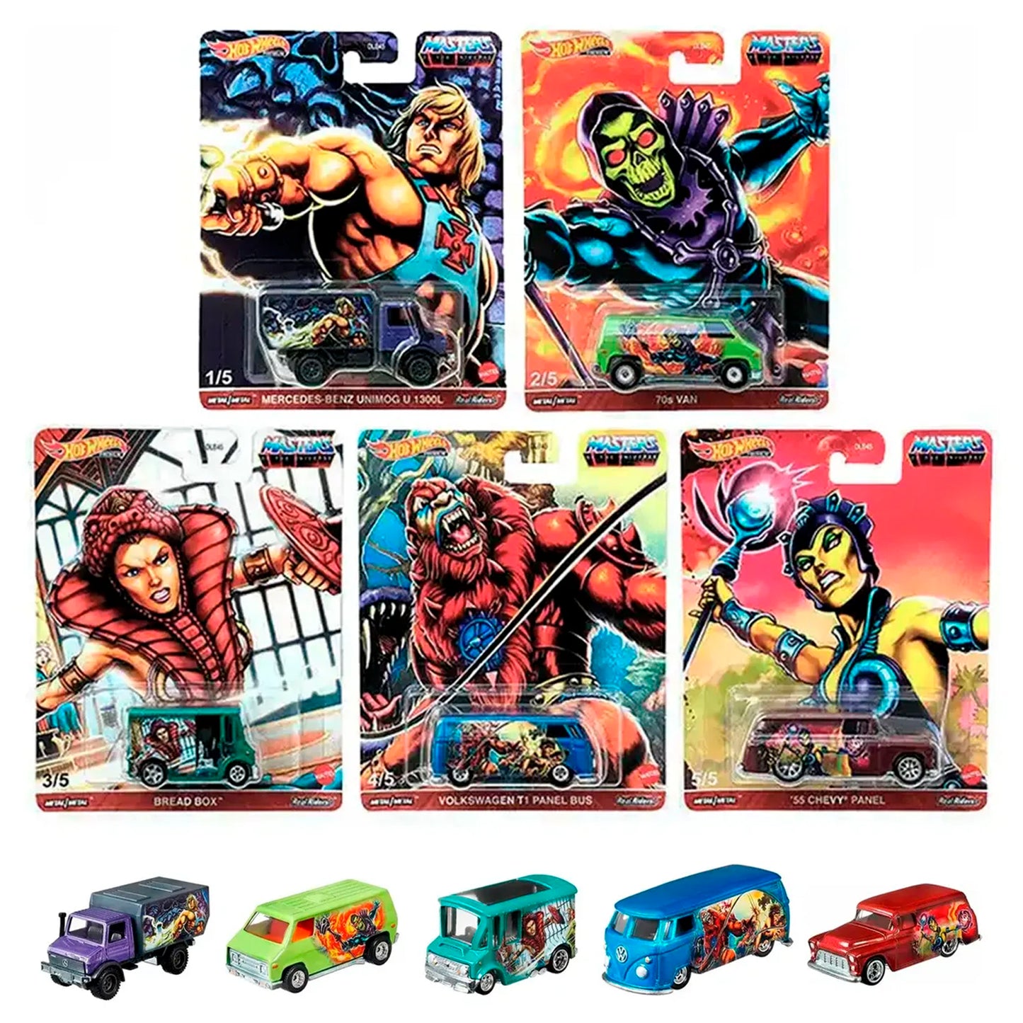 Hot Wheels 1:64 Set Masters Of The Universe Pop Culture 2021 DLB45 Mattel
